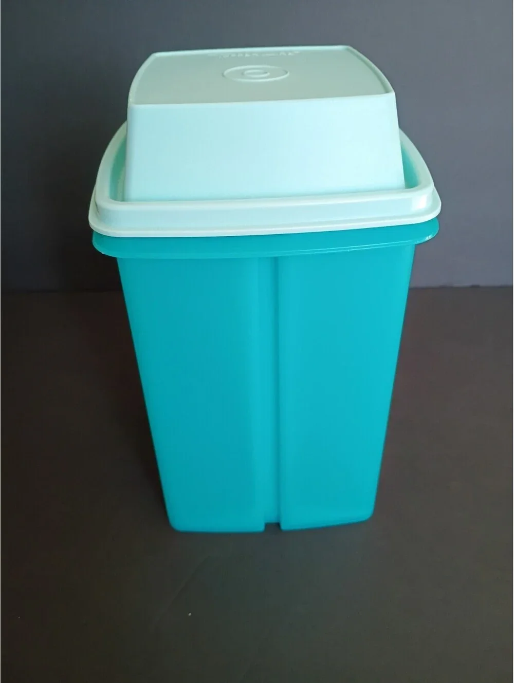Large Tupperware Pick-A-Deli Aqua Blue Pickle Keeper Container Lid & Lifter 1560